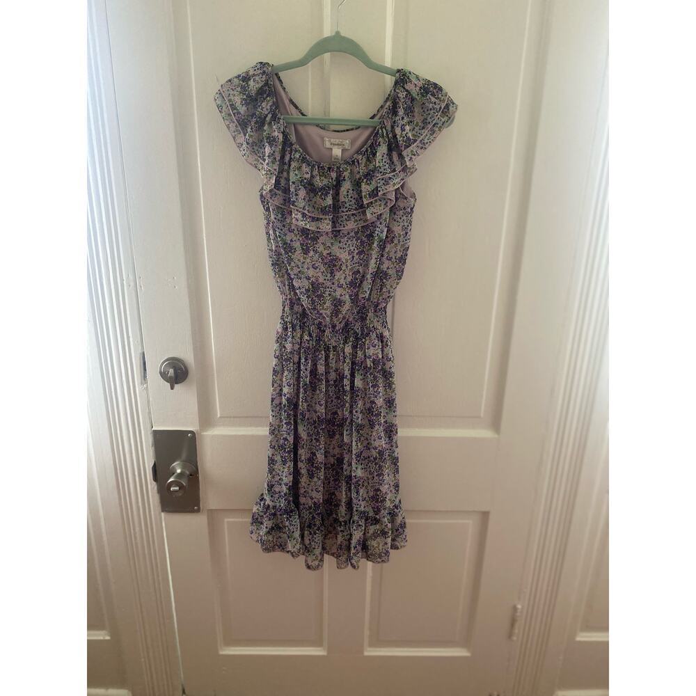 Women’s Dressbarn Summer Dress Size 10 Ruffles Elastic waist band